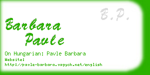 barbara pavle business card